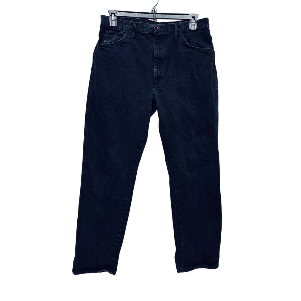 Rustler Men's Straight Leg Black Jeans Size 36"X32" 100% Cotton